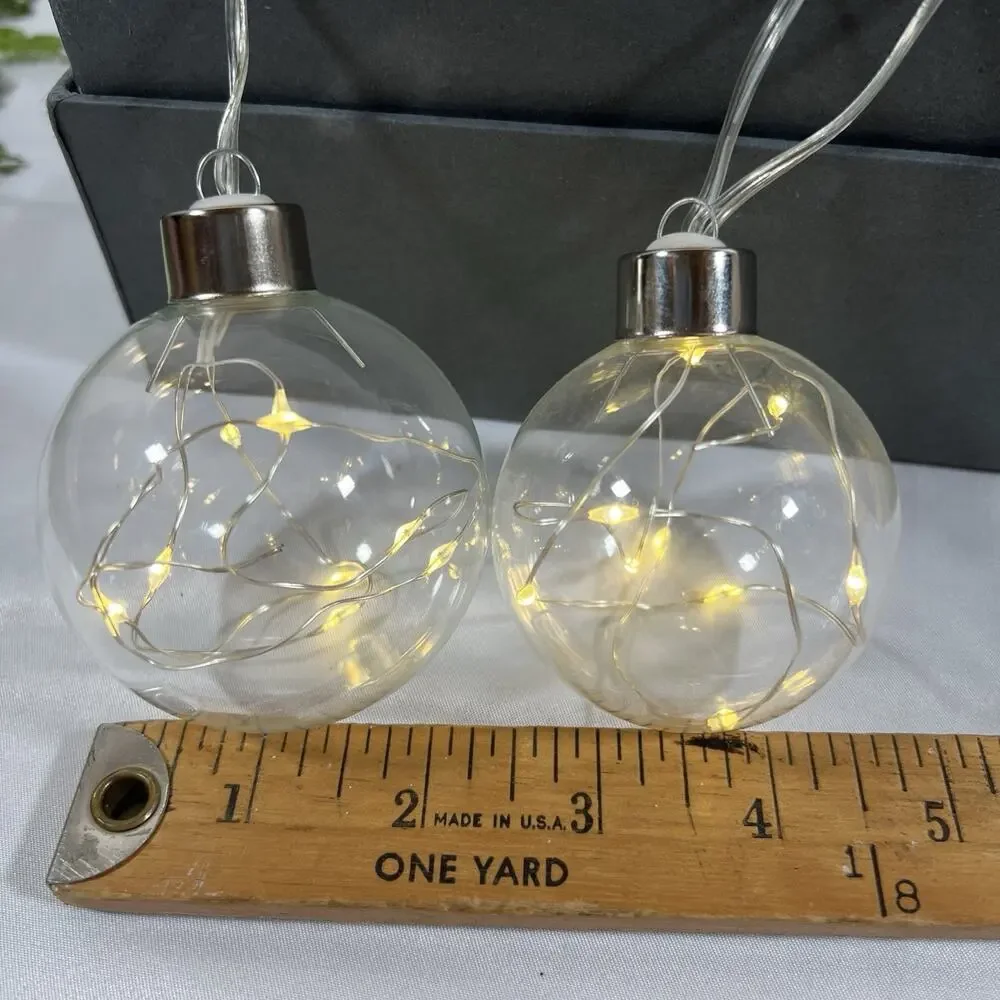 Restoration Hardware Starry Light 6 Filament Globe String Lights Silver *READ